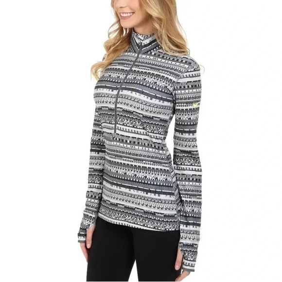 Nike Pro Dri Fit Warm 8 Bit 1/2 Zip Training Pullover Size Medium - Picture 1 of 9